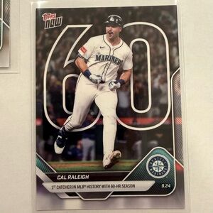 Cal Raleigh, HR Derby Champ, Topps NOW 765, 59th & 60th HR